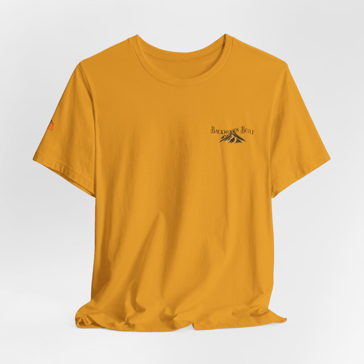 Backwoods Mountain Tee — Retro Sunrise Forest Adventure T-Shirt