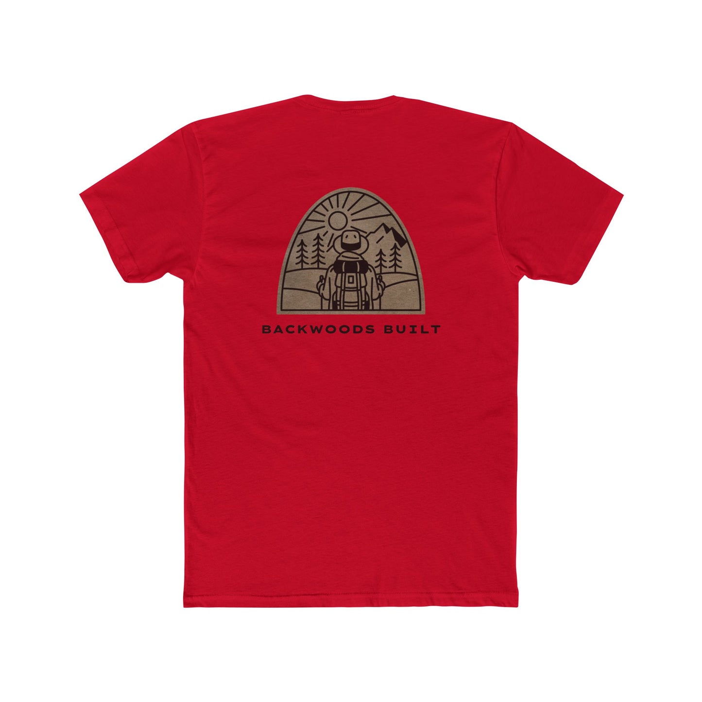 Backwoods Adventure Unisex Cotton Crew Tee - Nature Graphic T-Shirt