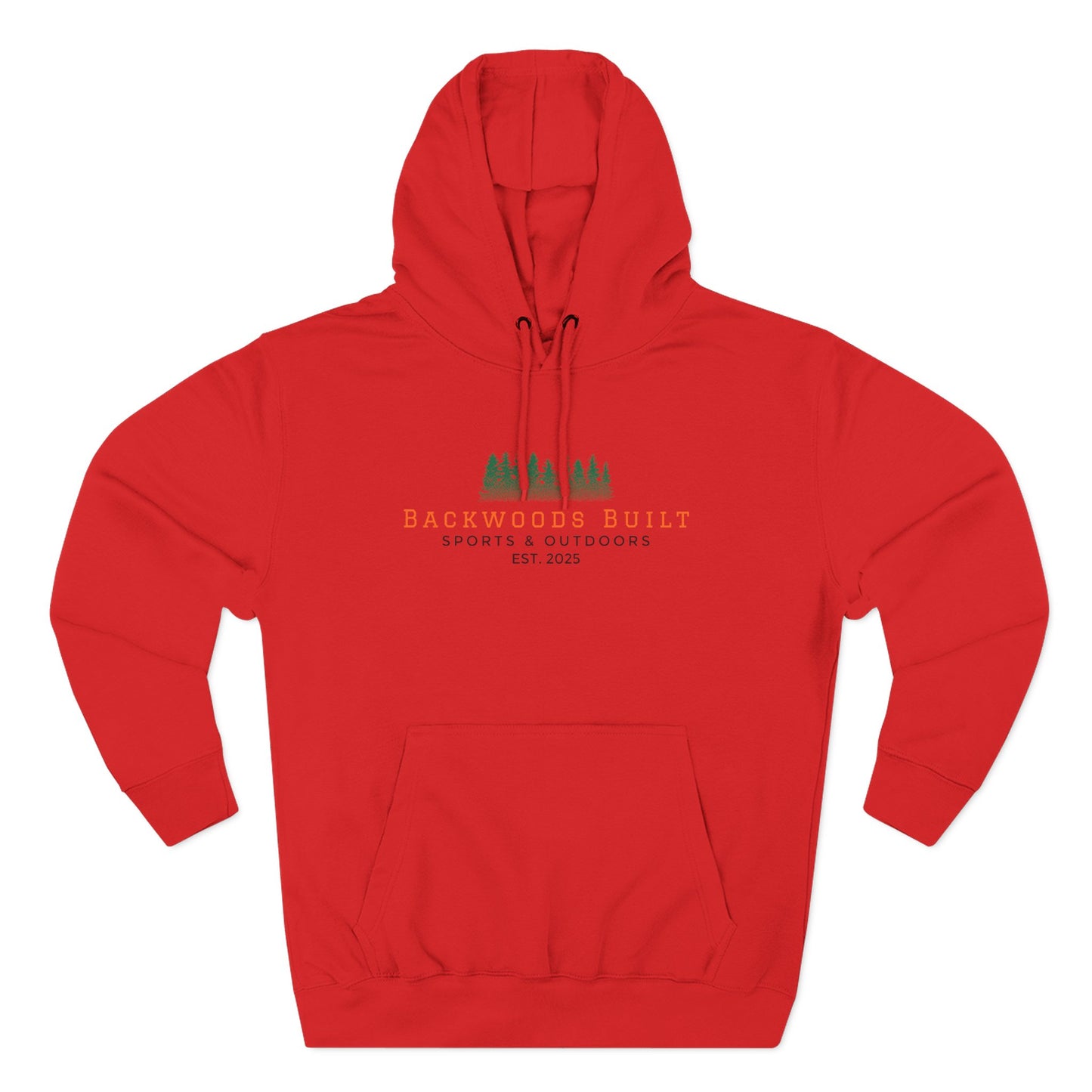 Backwoods Built Hoodie — Outdoor Forest Graphic Fleece Hoodie