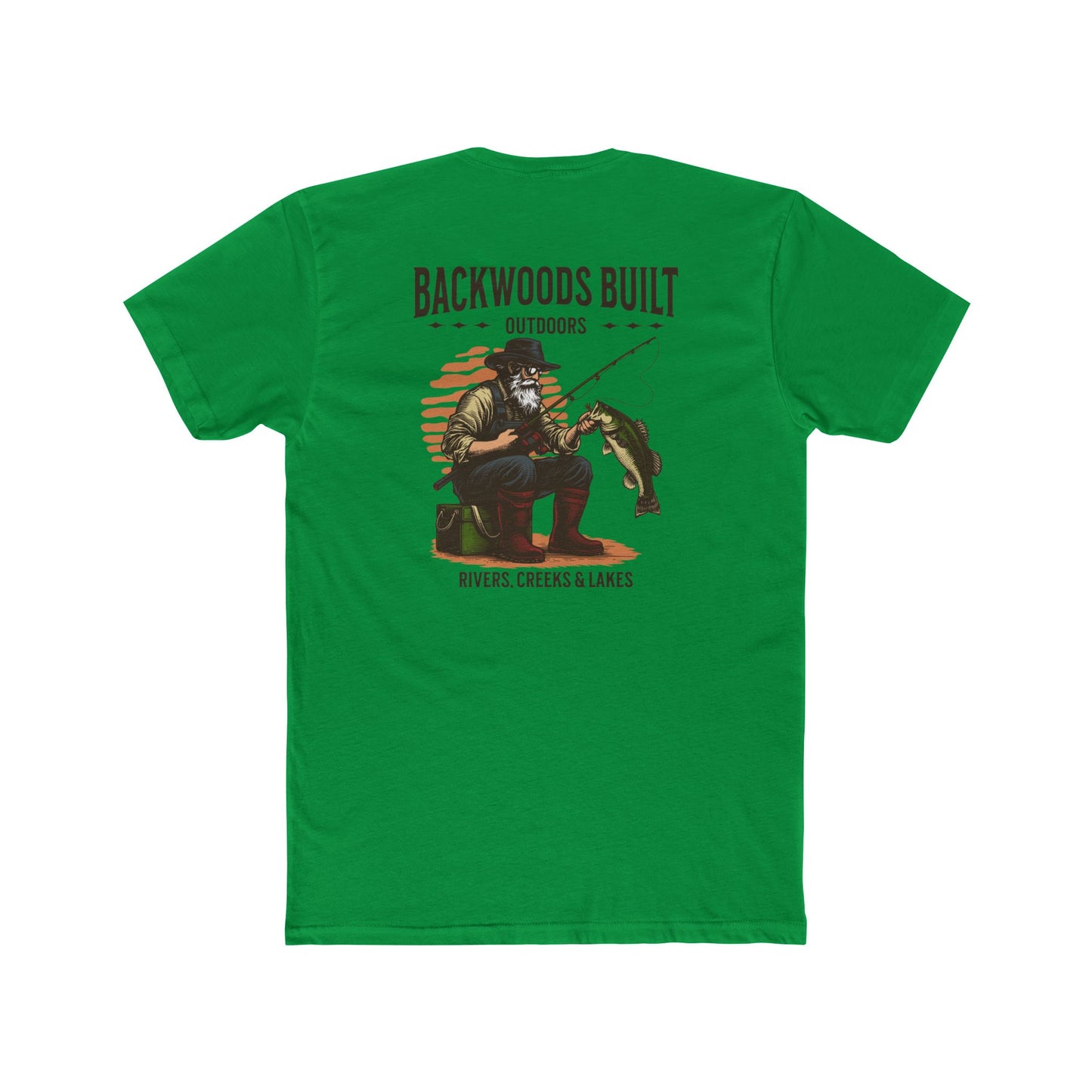 Backwoods Built Outdoors T-Shirt — 'Backwoods Built' Fishing Graphic Tee