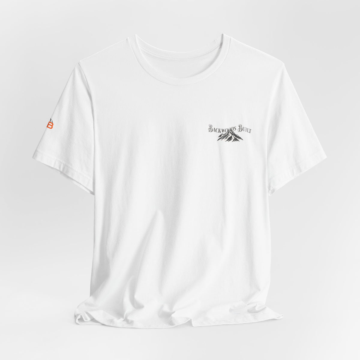 Backwoods Mountain Tee — Retro Sunrise Forest Adventure T-Shirt
