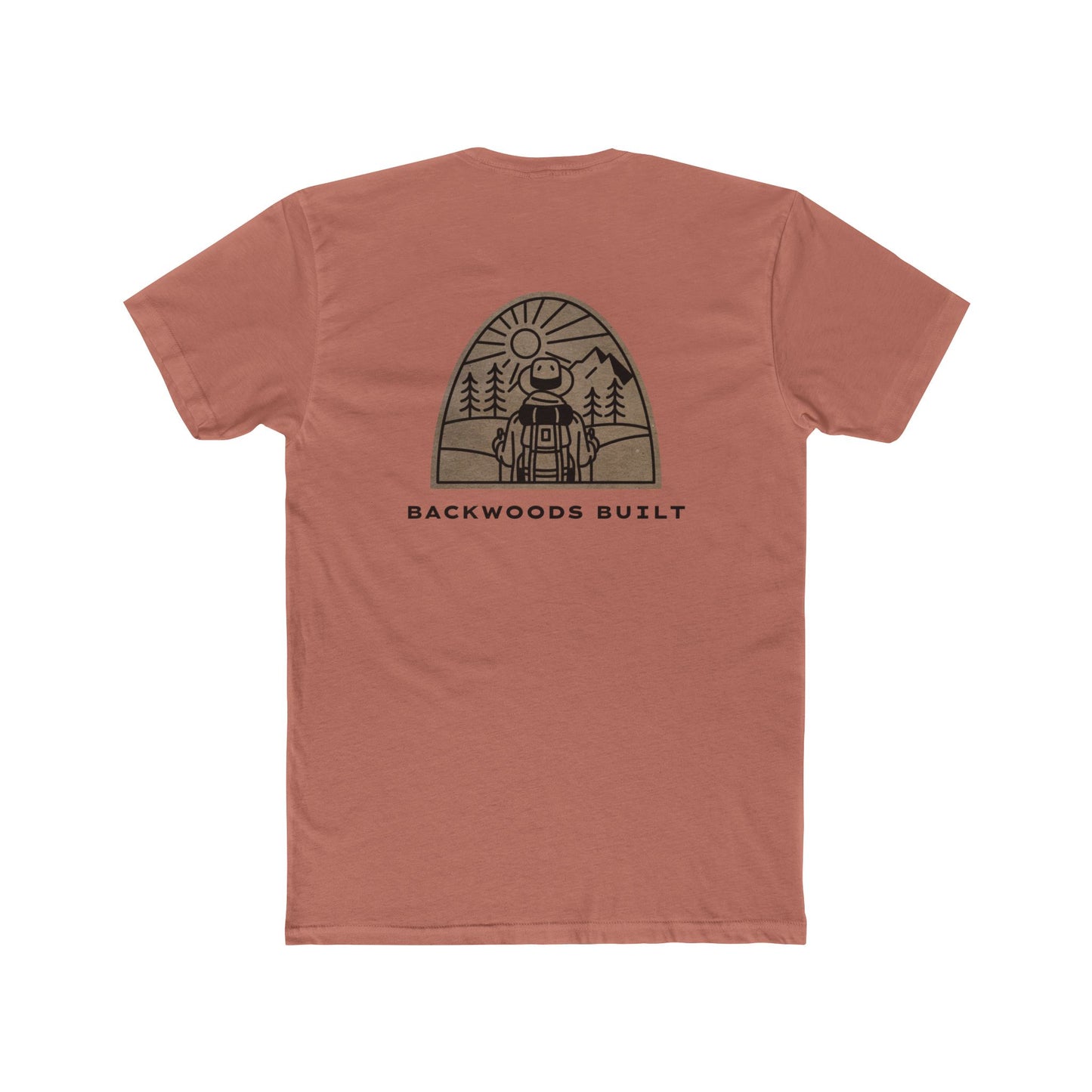 Backwoods Adventure Unisex Cotton Crew Tee - Nature Graphic T-Shirt