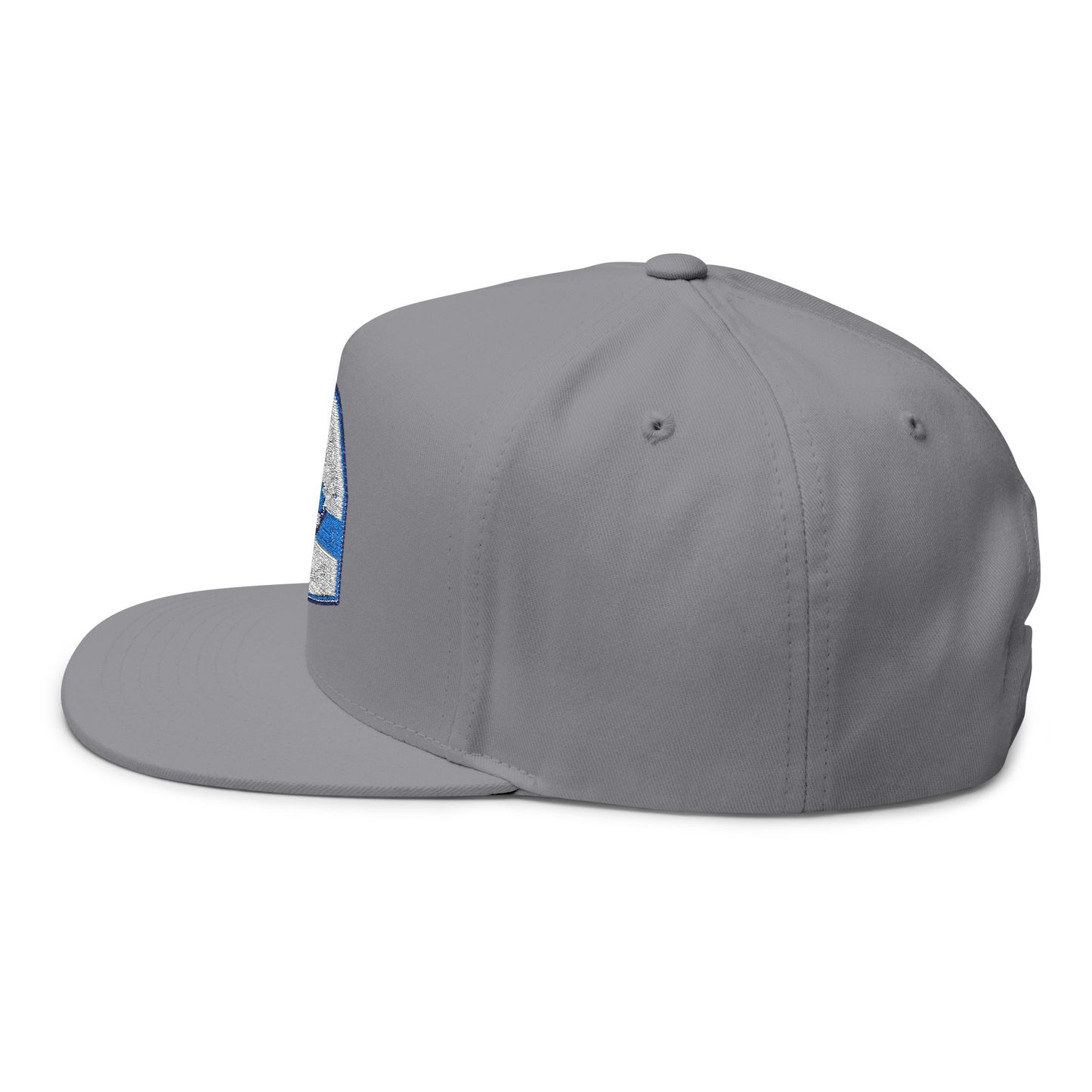 Embroidered Flat Bill Cap - Backwoods Bulls Design