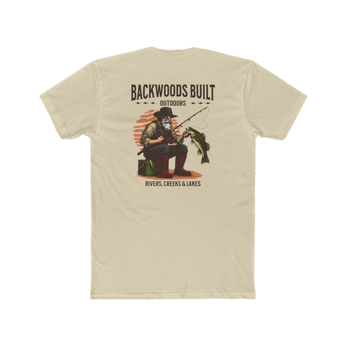 Backwoods Built Outdoors T-Shirt — 'Backwoods Built' Fishing Graphic Tee