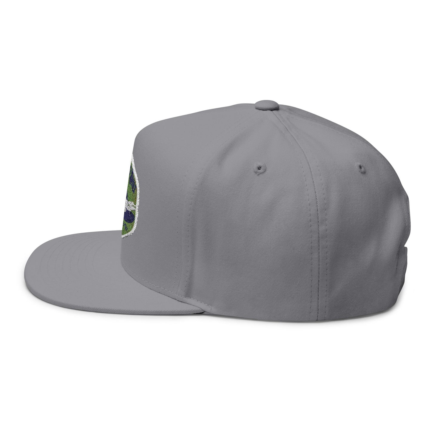 Backwoods Built Embroidered Flat Bill Cap - Stylish Outdoor Hat for Adventure Lovers