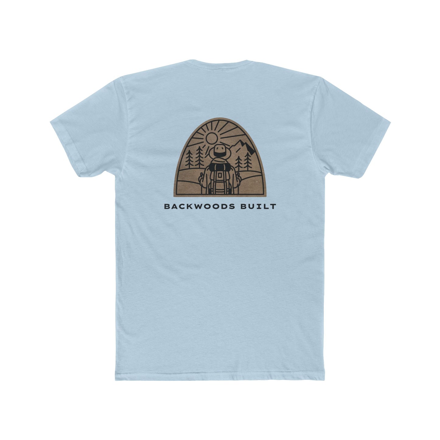 Backwoods Adventure Unisex Cotton Crew Tee - Nature Graphic T-Shirt