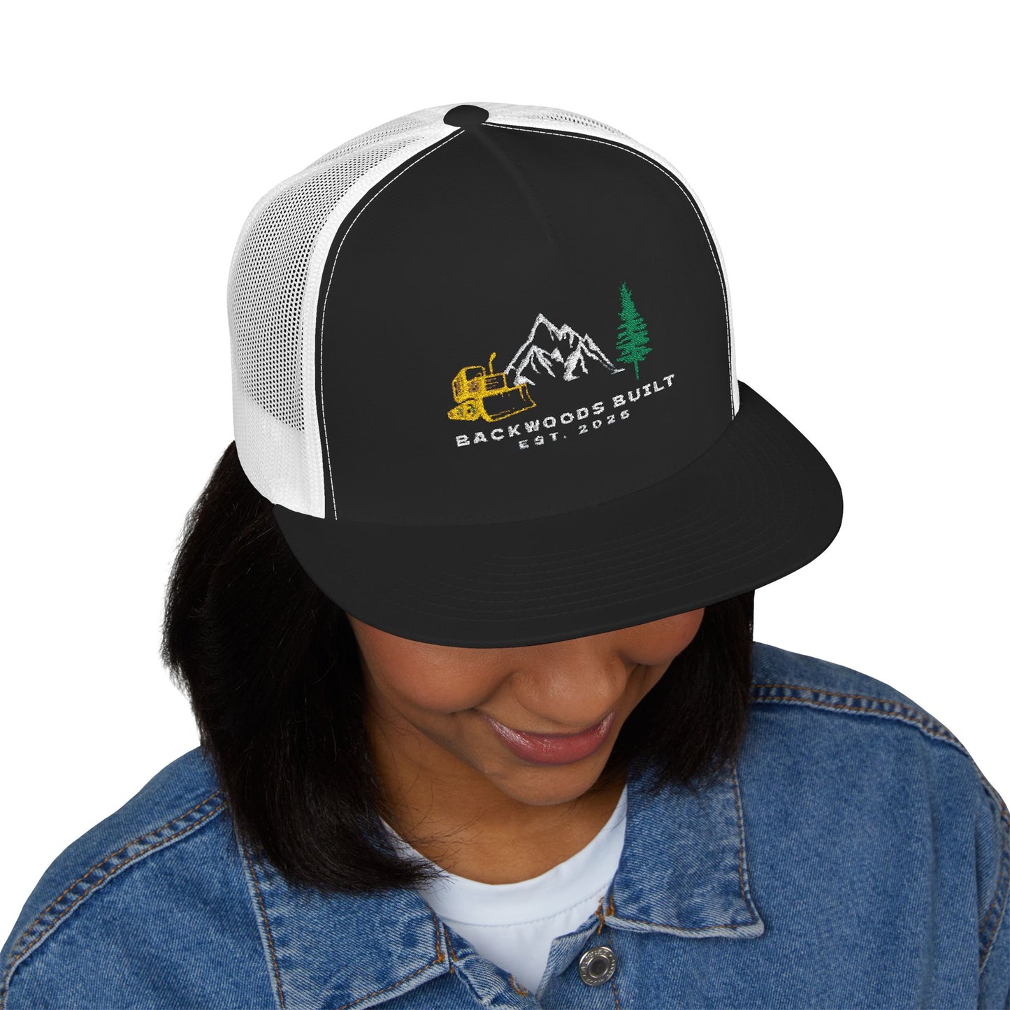 Embroidered Trucker Cap — Outdoors Mesh Hat