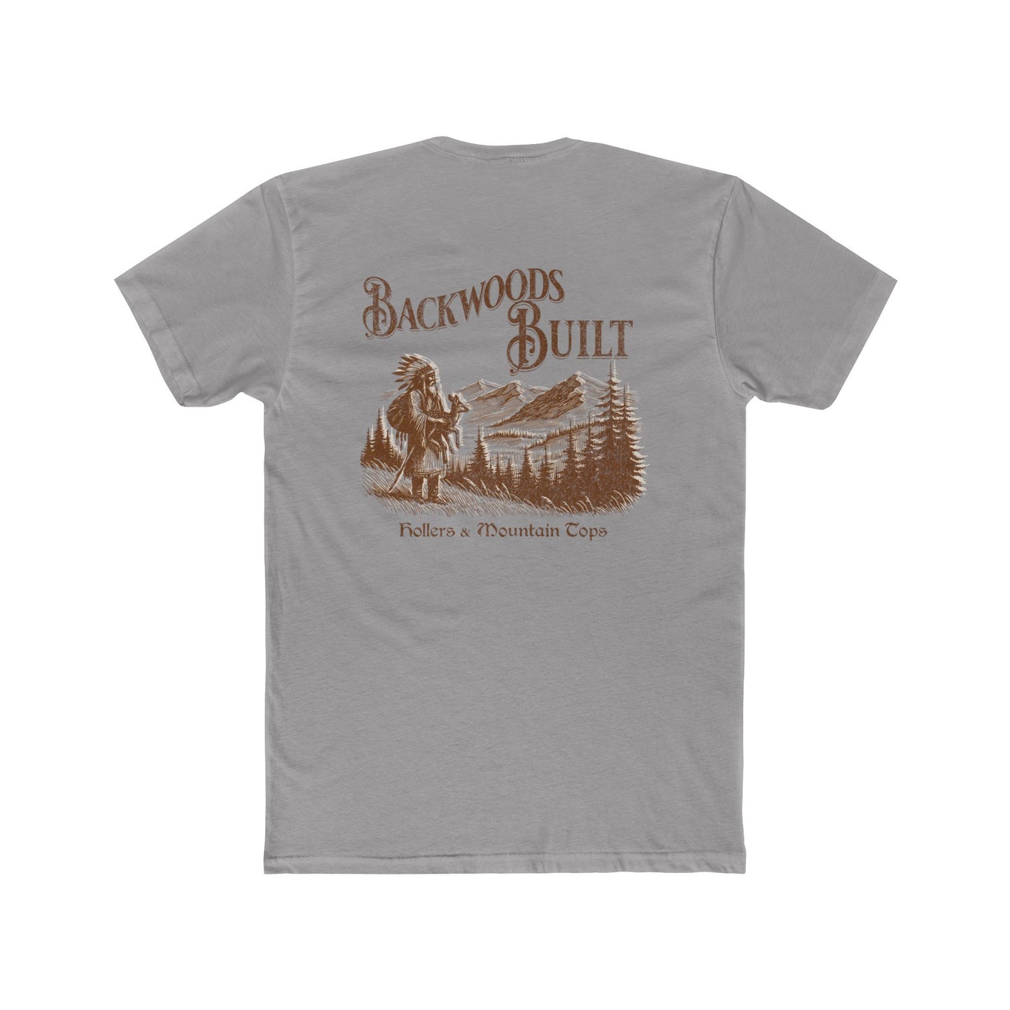 Backwoods Built T-Shirt — Rustic Mountain Outdoors Tee ("Backwoods Built")