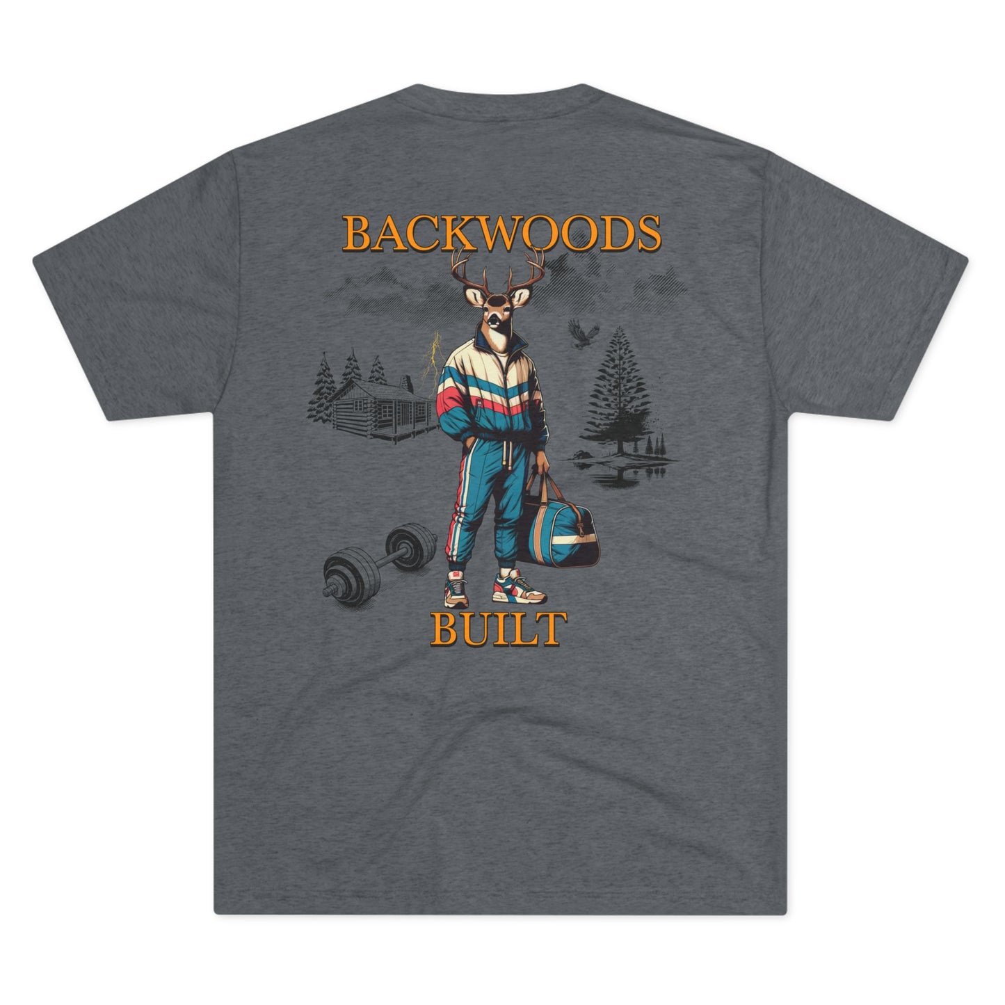Backwoods Built Unisex Tri-Blend Crew Tee - Outdoor Adventure Tee for Nature Lovers