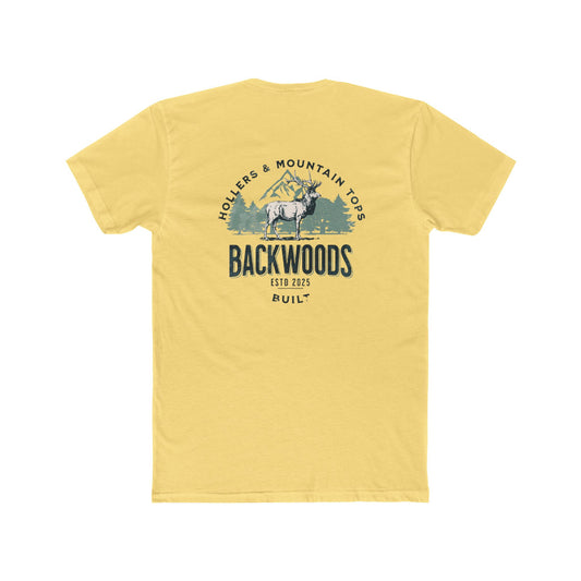 Backwoods Outdoor Crew Tee — "Backwoods" Elk Mountain Graphic T-Shirt
