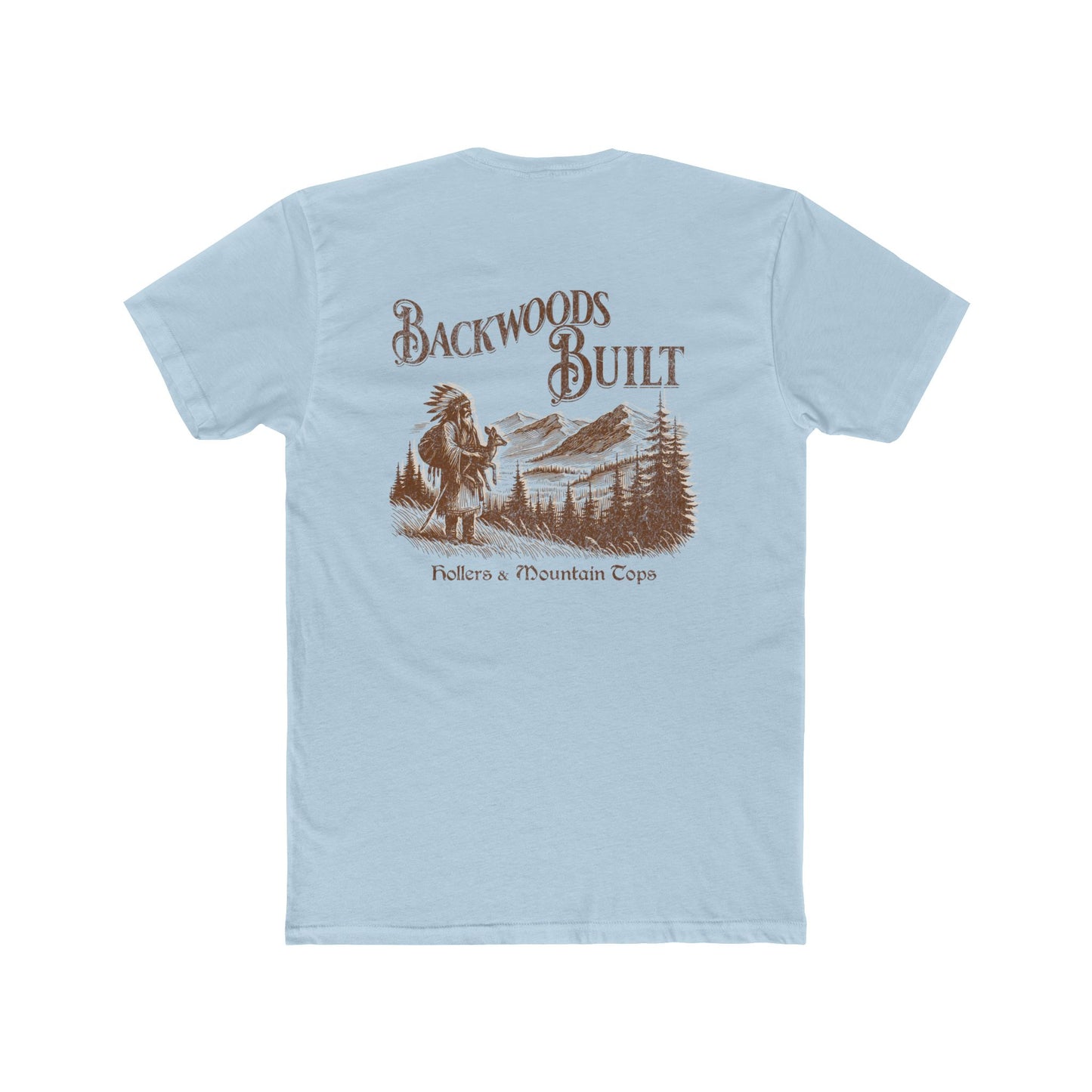 Backwoods Built T-Shirt — Rustic Mountain Outdoors Tee ("Backwoods Built")