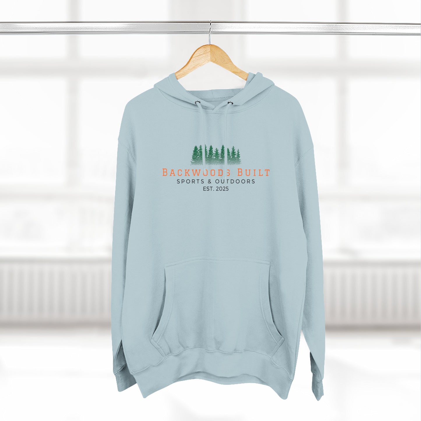 Backwoods Built Hoodie — Outdoor Forest Graphic Fleece Hoodie