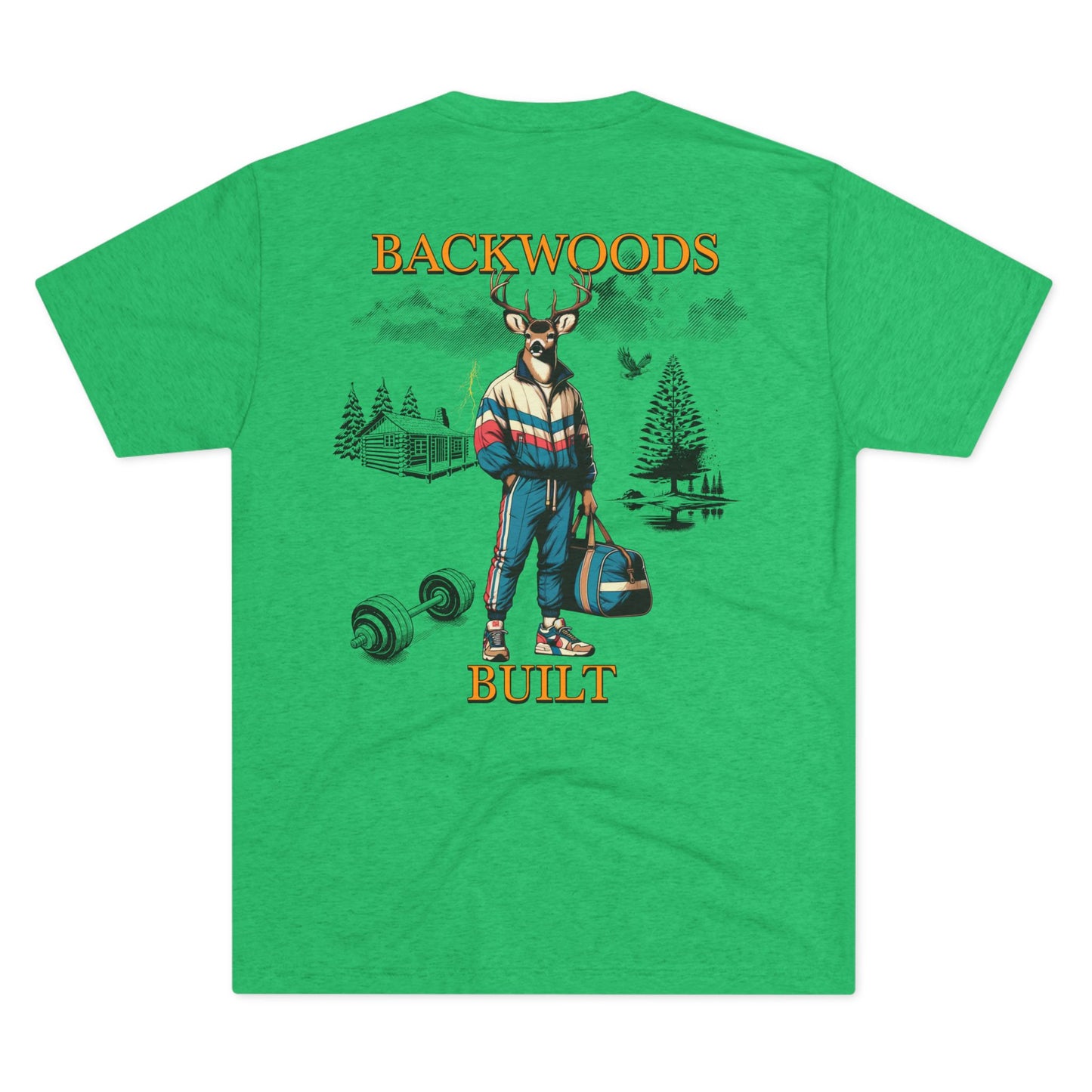 Backwoods Built Unisex Tri-Blend Crew Tee - Outdoor Adventure Tee for Nature Lovers