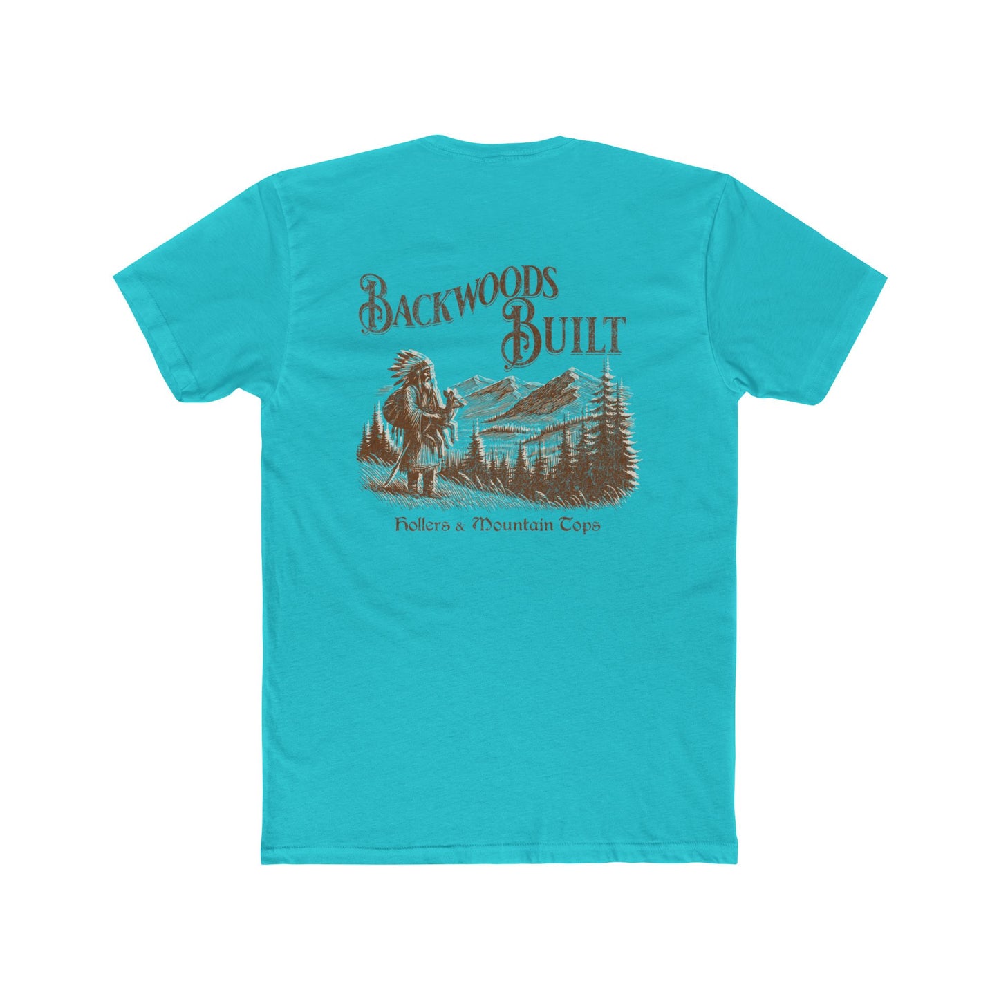 Backwoods Built T-Shirt — Rustic Mountain Outdoors Tee ("Backwoods Built")