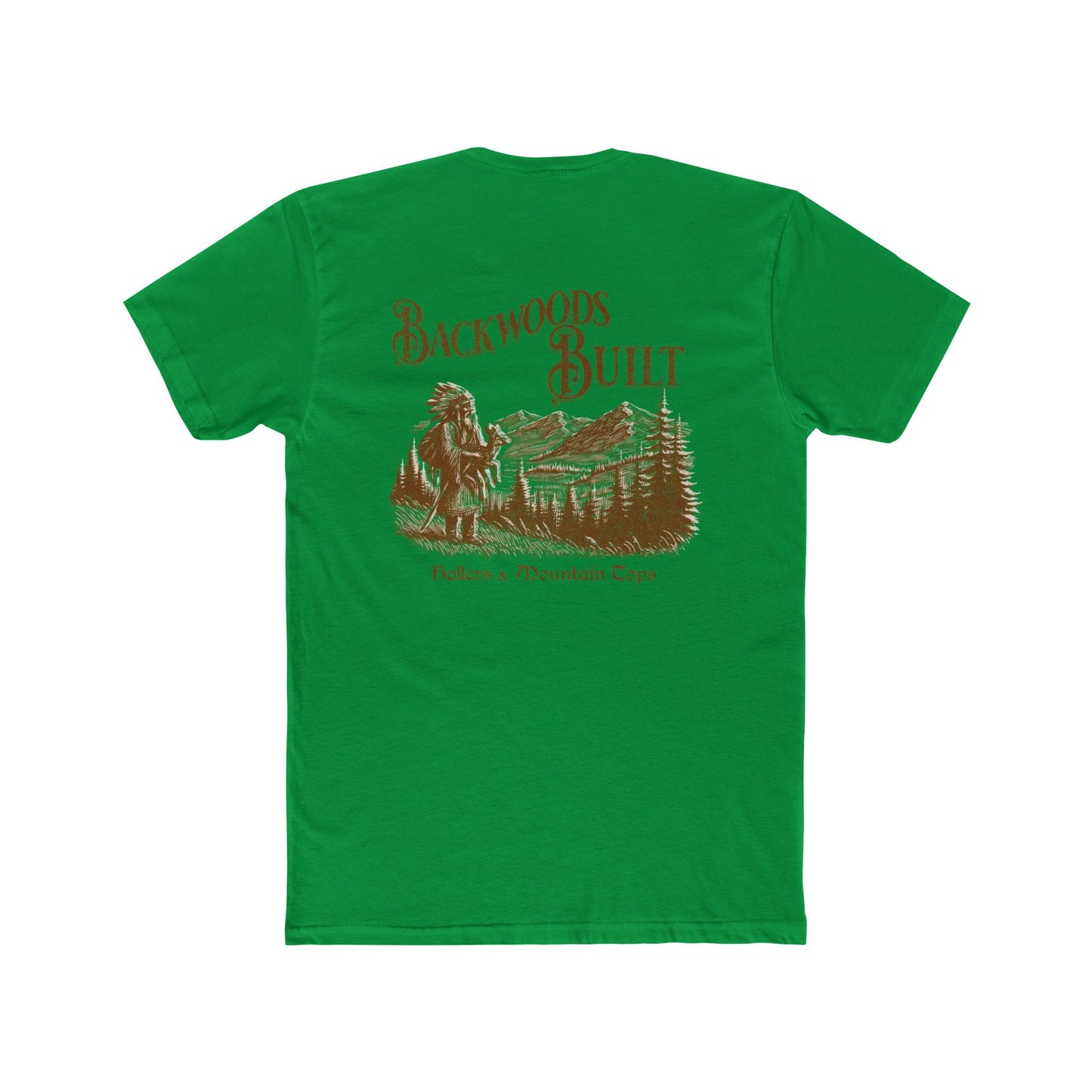 Backwoods Built T-Shirt — Rustic Mountain Outdoors Tee ("Backwoods Built")