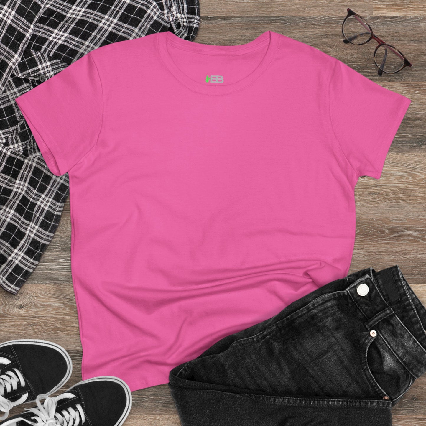 Women’s Midweight Cotton Tee - Comfortable & Versatile Casual Wear