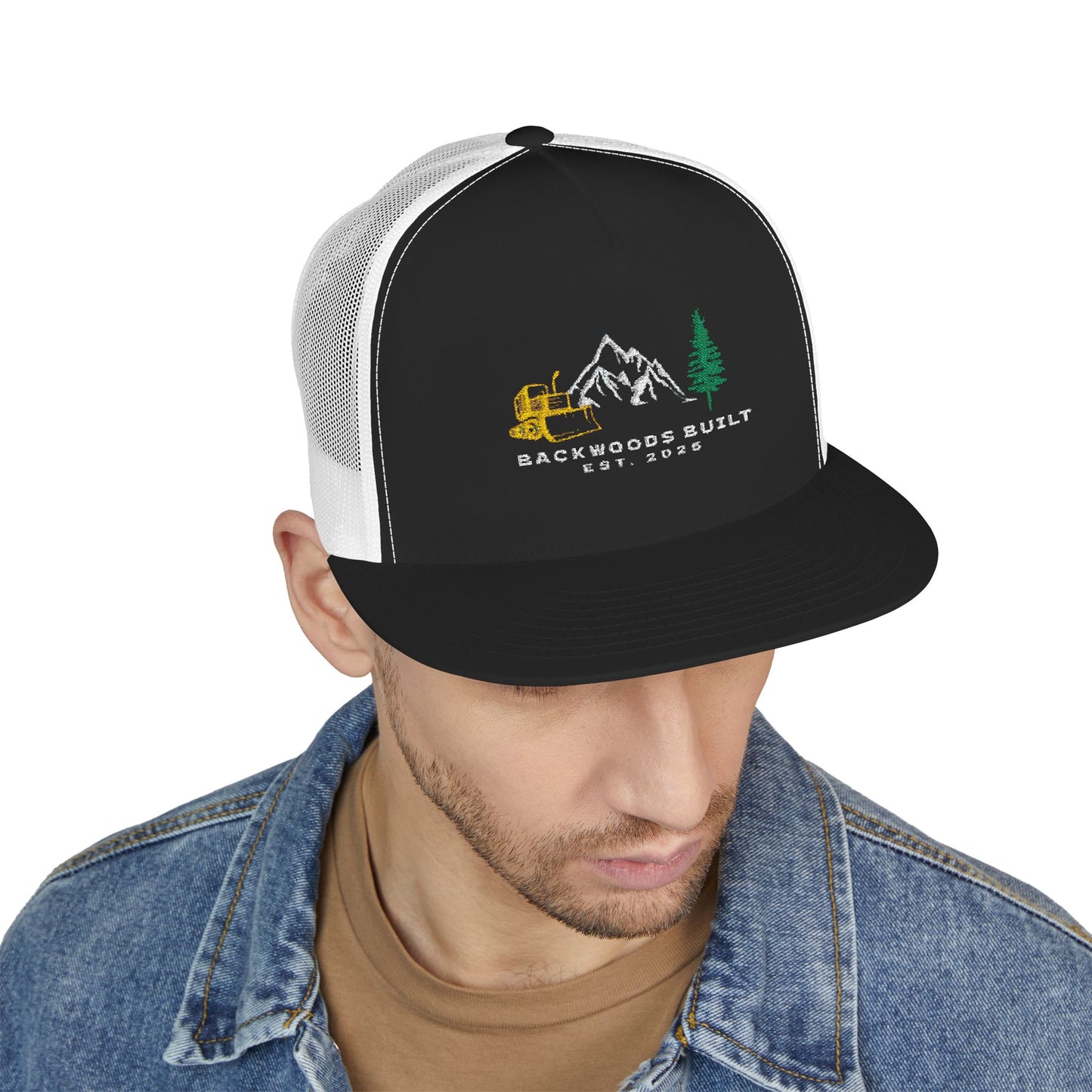 Embroidered Trucker Cap — Outdoors Mesh Hat
