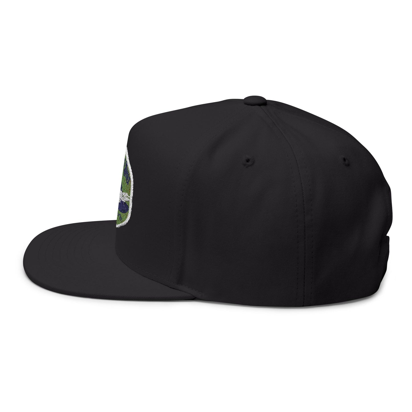 Backwoods Built Embroidered Flat Bill Cap - Stylish Outdoor Hat for Adventure Lovers