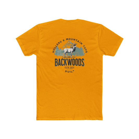 Backwoods Outdoor Crew Tee — "Backwoods" Elk Mountain Graphic T-Shirt