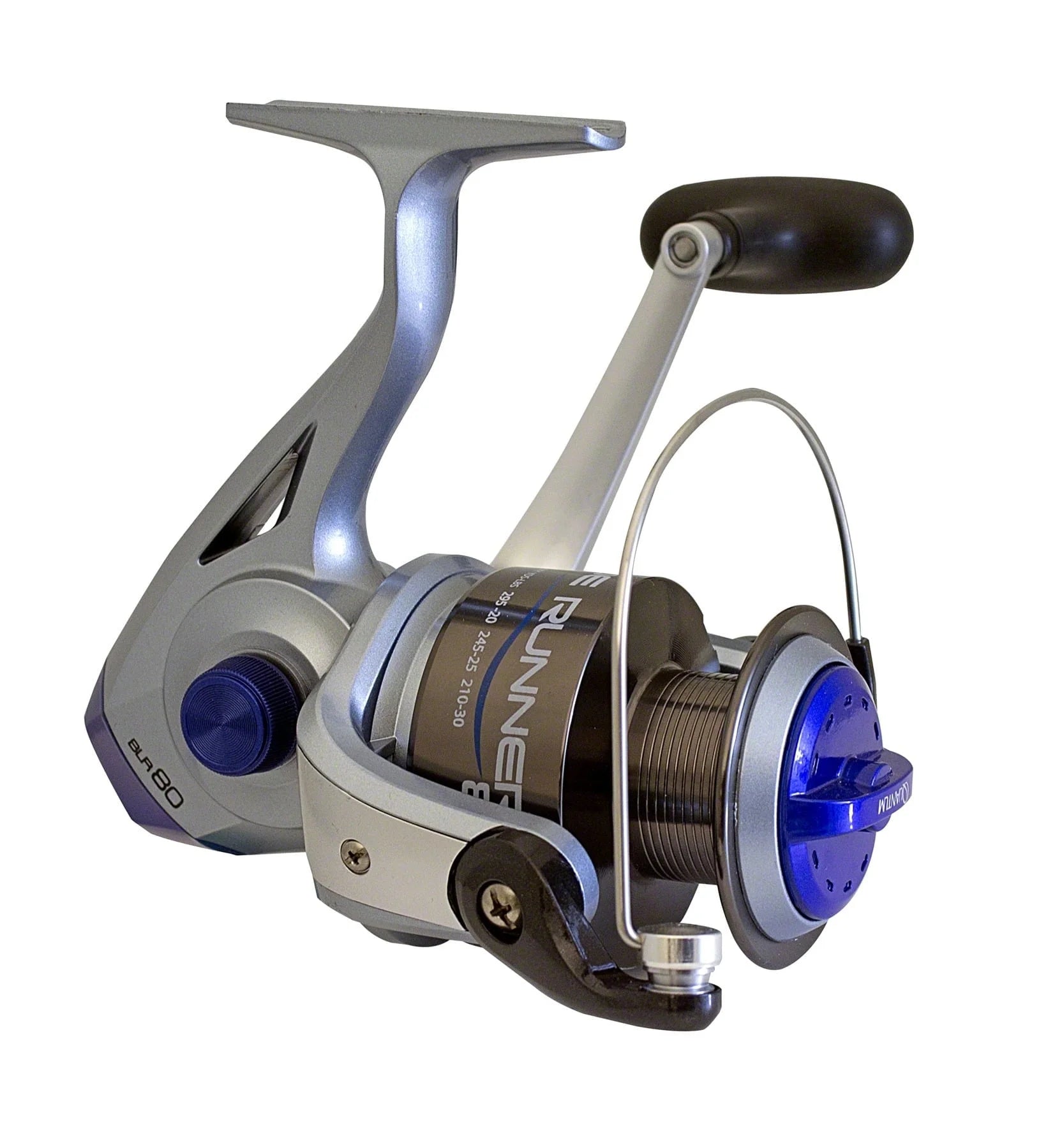 Blue Runner Spinning Fishing Reel, Size 80 Reel, Blue (Clam Package)